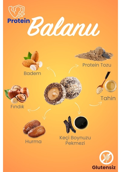 Meyveli Tahinli & Fındıklı Protein Topları 55gr X3 Adet
