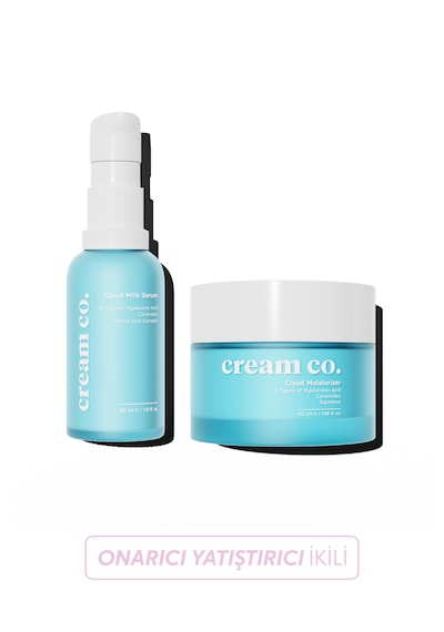Cream Co. Su Bazlı Aydınlatıcı Nemlendirici Yüz Kremi Bariyer Güçlendirici Set 2'li