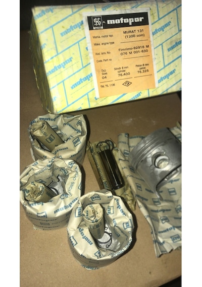 Motopar Murat 131/serçe 1300cc Motor Piston Takımı Eski Üretim Motopar Marka