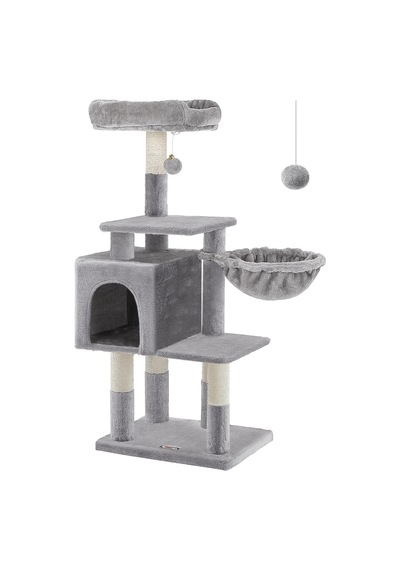 Pct52w 110 Cm Kedi Ağacı, Açık Gri Açık Gri, Clawfy Koleksiyonu Pct52w