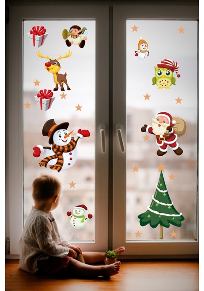 Kardan Adamlar Bebek Ve Çocuk Odası Dekoratif Yılbaşı Sticker