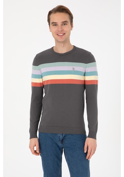 U.s. Polo Assn. Erkek Gri Kazak /triko 50314966-vr024 Grı