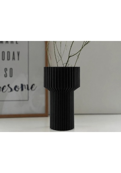 3d Baskı Modern Dekoratif Çiçek Vazosu - Minimal Silindir Tasarımlı Masaüstü Vazo, Ev Ve Ofis Dekoru Çok Renkli