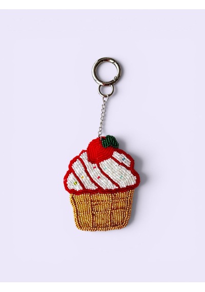 Cupcake Charmı El İşlemeli Boncuk Detaylı Charm