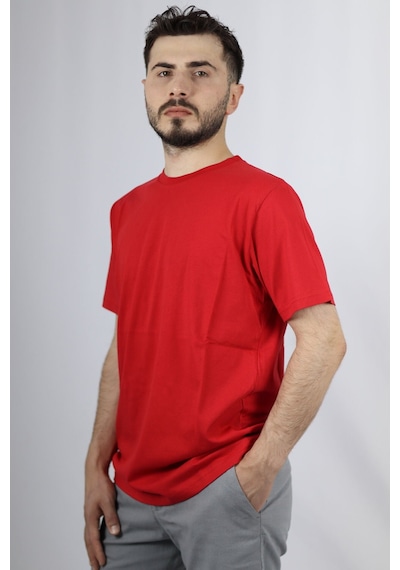 Ventov %100 Pamuk Regular Fit Erkek Tişört Vts2603 Kırmızı