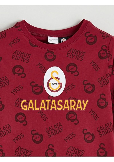 Lc Waikiki Kırmızı Galatasaray Baskılı Erkek Çocuk Pijama Üstü