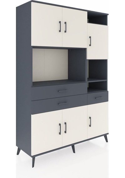 Hyperion Dolap 10 Raflı 3 Çekmeceli 6 Kapaklı 132x44x195 Antr... Antrasit Hyperion Dolap 10 Raflı 3 Çekmeceli 6 Kapaklı 132x44x195 Antr... Antrasit