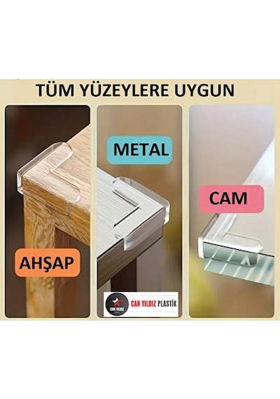 Şeffaf Yapışkanlı Kenar Ve Köşe Koruyucu Çocuk Kenar Köşe Koruma 2 Adet Şeffaf
