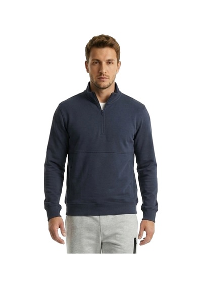 Sportive Nolan Zip Neck Erkek Antrasit Günlük Stil Sweatshirt 26ye0004-kgrı Gri