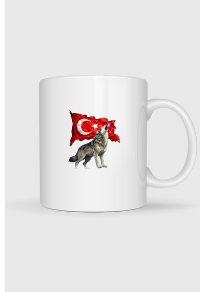 Türkün Nefesi Baskılı Kupa Bardak Beyaz