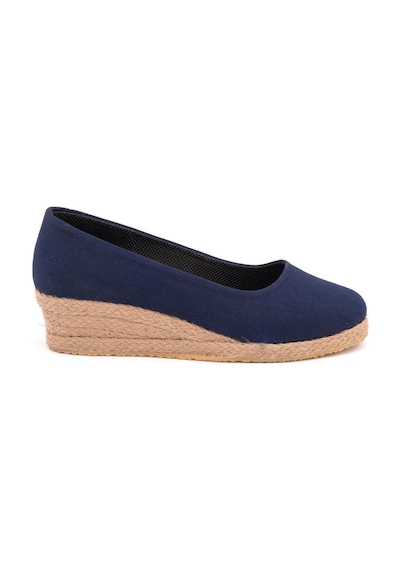 Star Tombis Lacivert Günlük Rahat 3cm Anne Ayakkabısı Dolgu Topuklu Gova3cm-0064