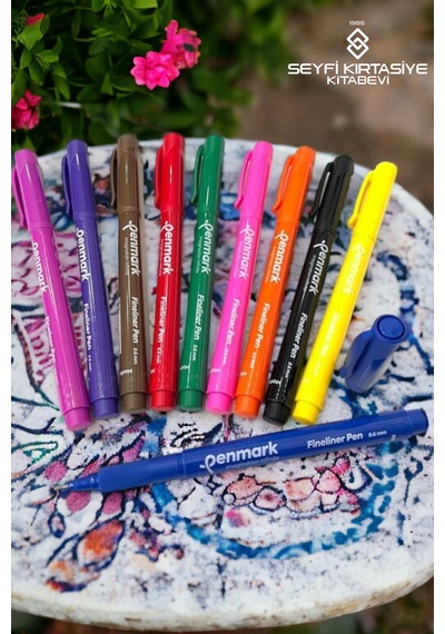 0.6 Mm Japon Uç Fineliner Kalem 10 Renk Türk Malı Diğer