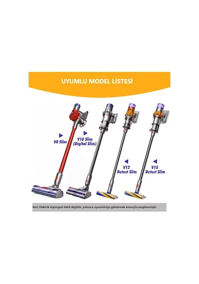 Popüler Süpürge Başlık Rulo Fırça Dyson V8 V10 V12 V15 Detect Slim Fluffy İle Uyumlu Yedek Parça Genel