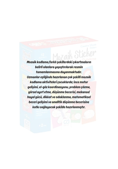 Ca Games Mozaik Sticker 2+ Yaş Çocuklar İçin Eğitici Kodlama Ve Dikkat Geliştirme Etkinlik Oyunu, Sm-ca-oyun-mozaıkstıcker-5267 Abanoz