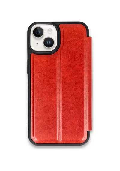 Newface Apple iPhone Uyumlu 14 Kılıf Flip Cover - Kırmızı Diğer