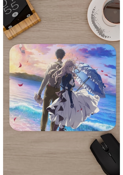 Violet Evergarden Anime V2 - 22x18 Gaming Kauçuk Kaymaz Taban Mouse Pad Fare Altlığı