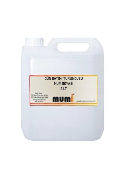 Sıvı Mum Boyası Gün Batımı Turuncusu 5 Litre Turuncu