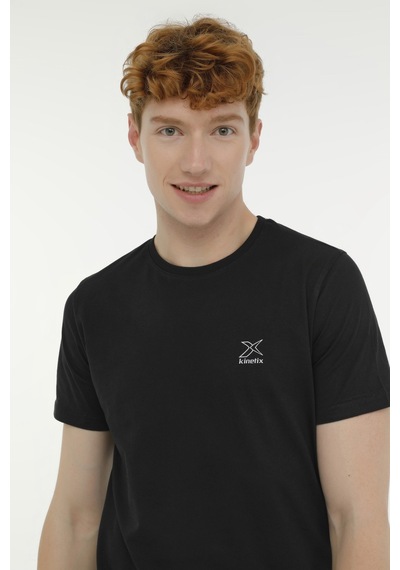 Kinetix M-Sn220 Bsc C T-Shırt 3Fx Siyah Erkek Kısa Kol T-Shirt