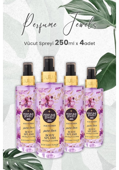 Pj Body Splash Pure 250 Ml X 4 Adet