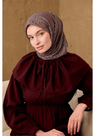 Silk Home Soft Eşarp 73099-10 Kına Yeşili, Kiremit, Koyu Vizon
