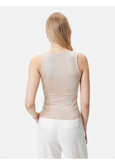 Koton Askılı Atlet Basic U Yaka Slim Fit Bej 4sak10013ek 4SAK10013EK050 Ekru