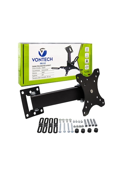 Vontech Pr-02 20cm 360 Derece Dönebilen Tavan Projeksiyon Askı Aparatı