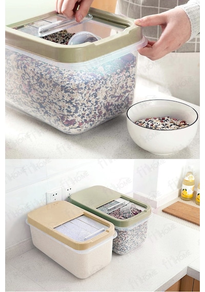 Multibox 5 Litre Sürgülü Kapak Çok Amaçlı Tablet Deterjan Erzak Saklama Kabı 3 Adet 5lt