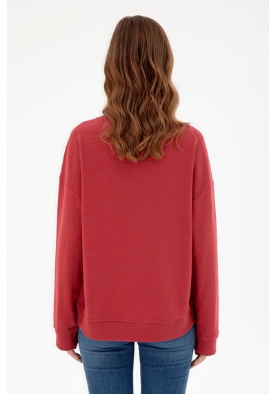 U.S. Polo Assn. Kadın Vişne Bisiklet Yaka Sweatshirt 50296945-VR223 U.S. Polo Assn. Kadın Vişne Bisiklet Yaka Sweatshirt 50296945-VR223
