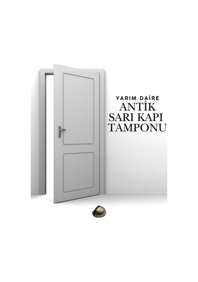 10 Adet Antik Sarı Yarım Daire Yapışkanlı Kapı Tamponu Kapı Stoperi Metal Kapı Stopu Durdurucu