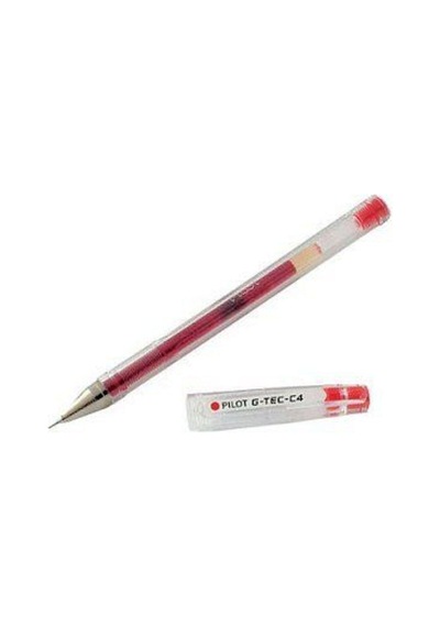 Pilot G-tec C4 0.4 Mm Kapaklı Jel Kalem Kırmızı Kırmızı