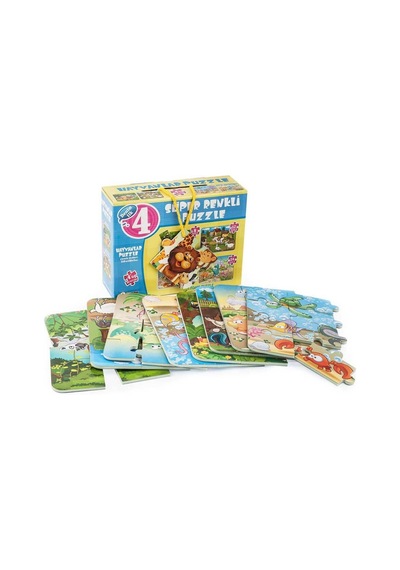 Diy-Toy Hayvanlar Süper Renkli Puzzle 1481