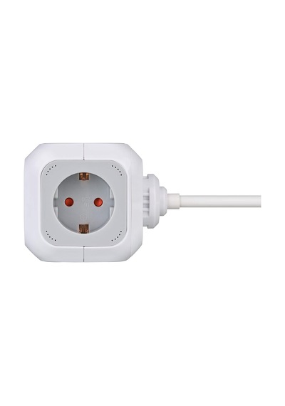 Alea-power Priz Blok/priz Küpü, 4'lü 1,4 M Kablo Ve Yüksek Temas Koruması Siyah