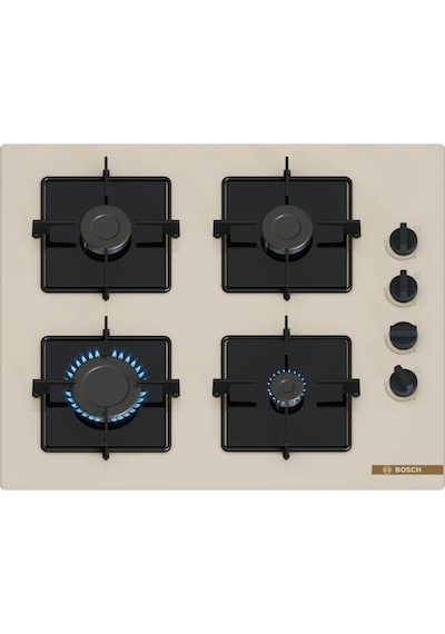 Bosch POP6C1O12O Ankastre Gazlı Sert Cam Ocak
