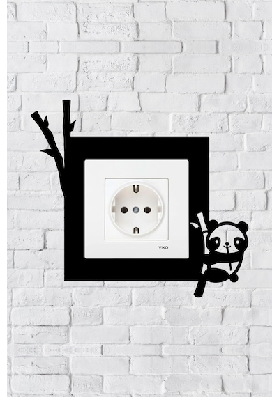 Panda Tasarım Priz Çerçevesi İç Ölçü 8,4x8,4 Cm Dekoratif Priz - Anahtar Çerçevesi