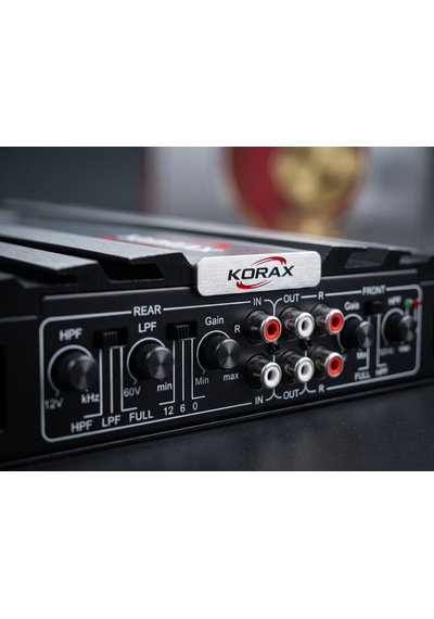 Korax Kx-ab-460 4 Kanal Oto Amfi - 4000w Max, 60wx4 Rms, Köprülenebilir Ab Sınıfı Araç Amplifikatörü,