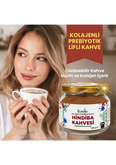 Fibrelle Kolajenli Ve Prebiyotik Lifli Hindiba Kahvesi 150 G Kavanoz Granül