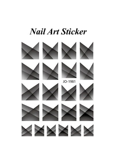 Nail Art Sticker Kendinden Yapışkanlı, Tırnak Süsleme, Tırnak Dövmesi Stikır 1981 Siyah-1981 Nail Art Sticker Kendinden Yapışkanlı, Tırnak Süsleme, Tırnak Dövmesi Stikır 1981 Siyah-1981