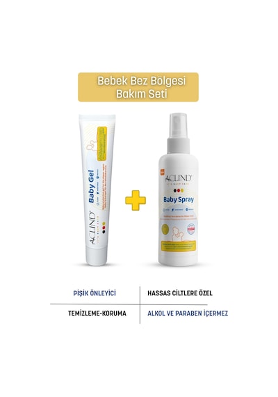 Aclind Baby Gel 50 Ml + Acto Baby Spray 100 Ml Bebek Bez Bölges