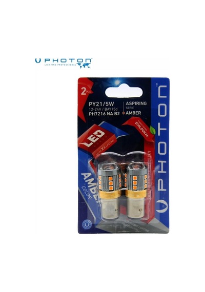 Photon 12v 1016 Ampul 36 Ledli Turuncu 2 Ad