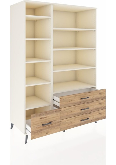 Kronos Dolap 9 Raflı 4 Çekmeceli 132x59x195 Aytaşı-aytaşı/çam Aytaşı