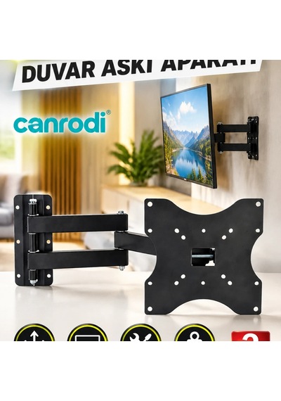 Hareketli Vesa Uyumlu Led Ve Lcd Tv Duvar Askı Aparatı Kolay Montaj