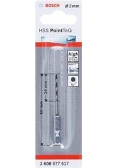 Bosch HSS PointTeQ Hex 2mm Altıgen Metal Delme Ucu - 2608577517