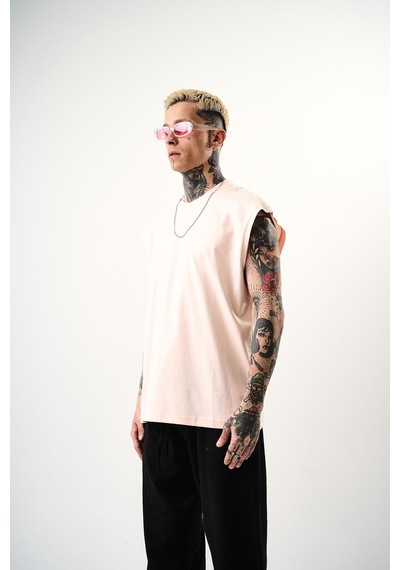 Respire Erkek Basic Tank Top Atlet Pembe