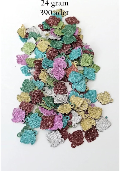 Oya Abiye Bileklik Kolye Pleksi Metalik Plastik Pul Karma Renk 24 Gram 390 Adet - Bnc559