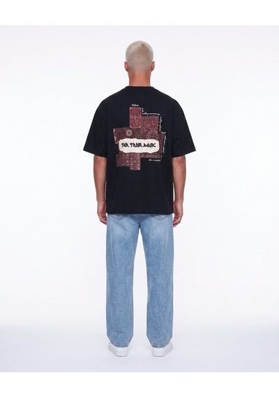 Respire Erkek Ffb Patch Oversize T-shirt Siyah