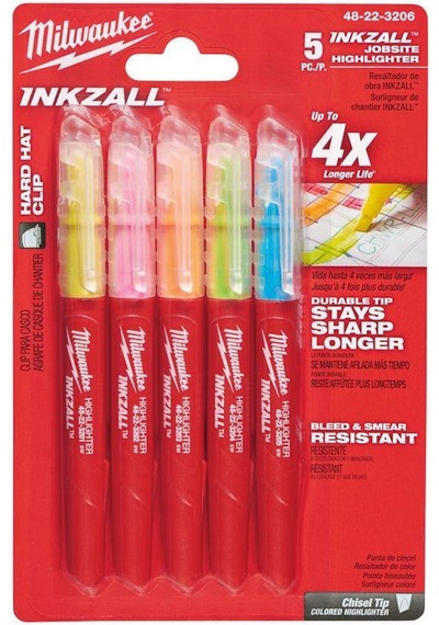 Milwaukee T48223206 Ağır Hizmet Tipi Inkzall Fosforlu Işaretleyi