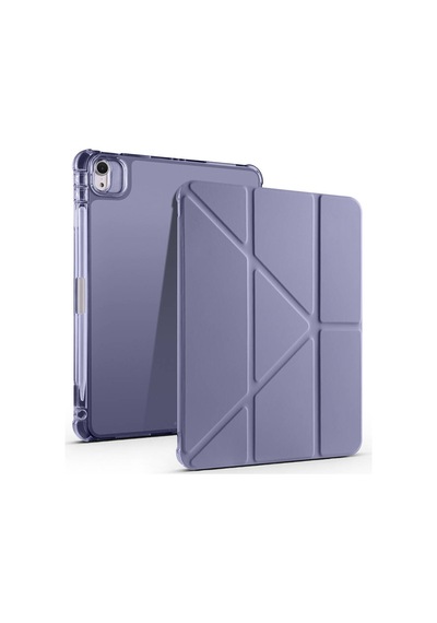 Apple Uyumlu iPad, Air 11 2025 M3 Kılıf Tri Folding Kalem Bölmeli Standlı Kılıf Kapaklı Kılıf