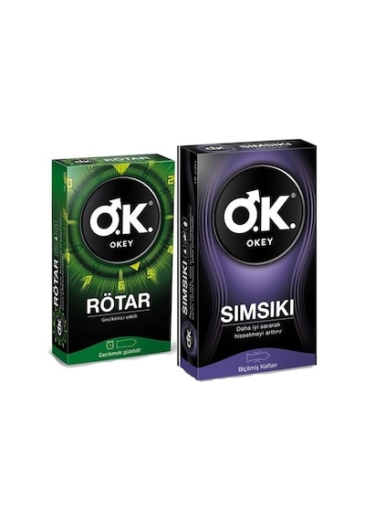 Okey Rötar Prezervatif 10'lu + Sımsıkı Prezarvatif 10'lu