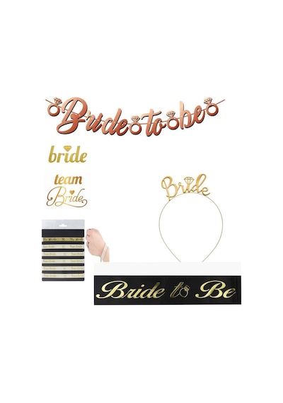 Bride To Be Bekarlığa Veda Partisi Süsleme Seti +3