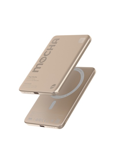 Wiwu Wi-p085 Magpearl Serisi Ultra İnce Wireless Kablosuz Powerbank 5000mah 15w Gold